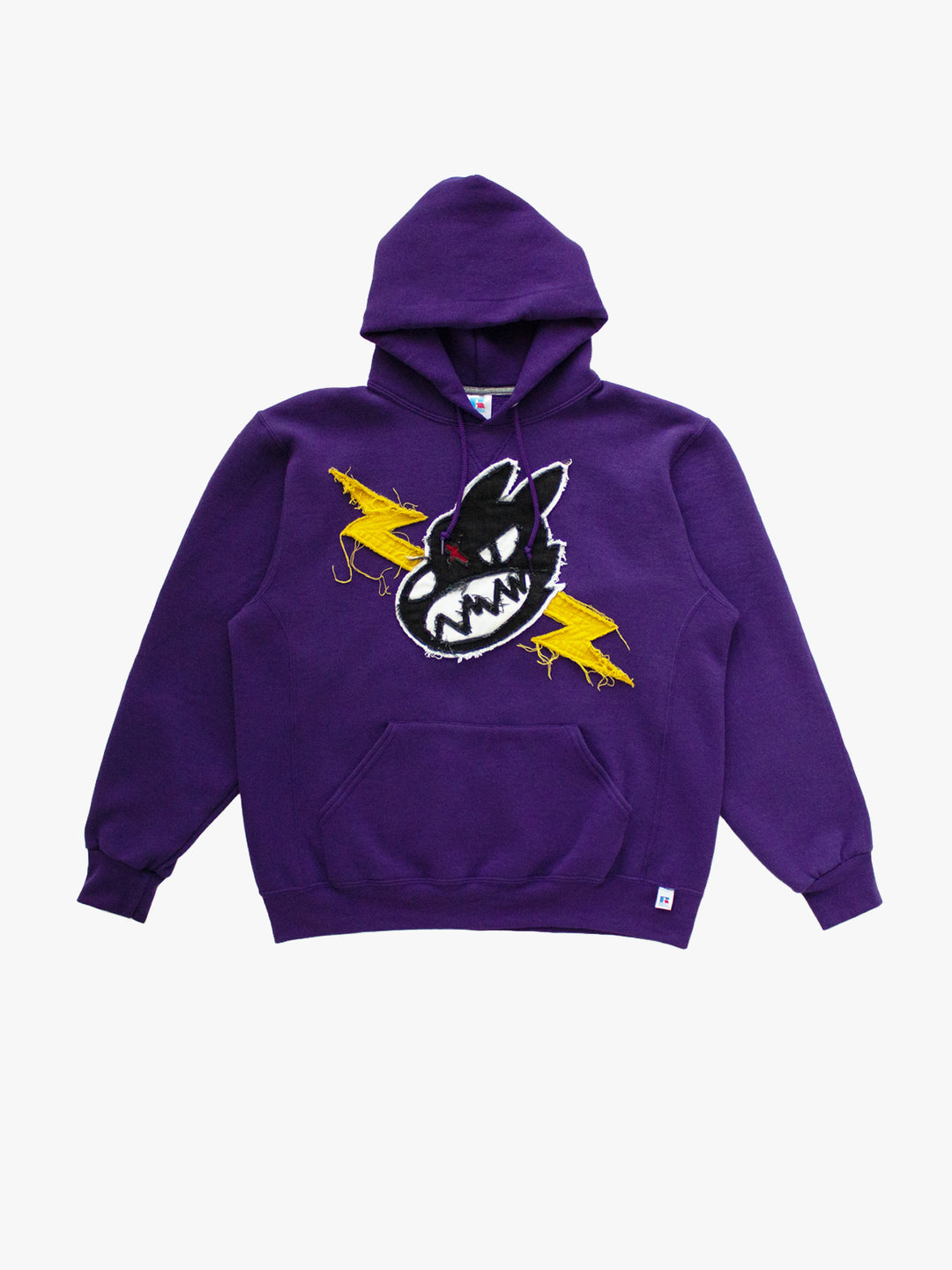 "LARGE" Distress Classic Logo Hoodie (Purple)