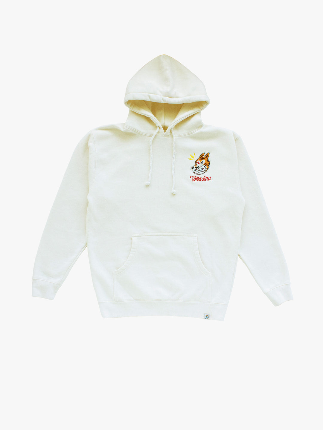 "MEDIUM" Tora Inu Torn Edge Hoodie (Ivory)
