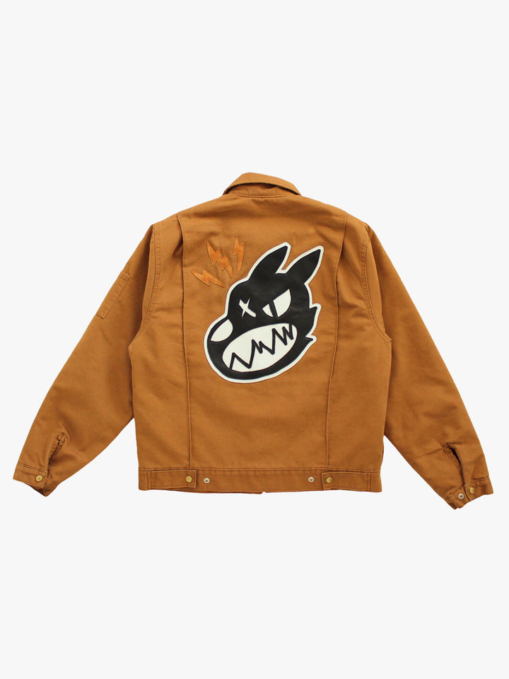 "LARGE" Nora Inu Logo Industrial Jacket (Brown)
