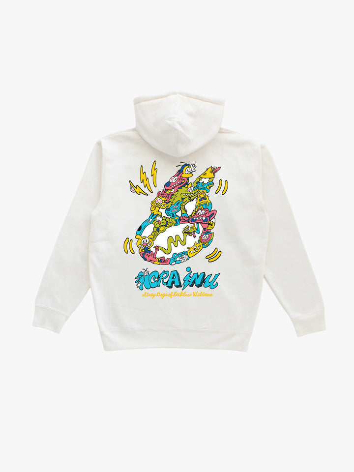 "SMALL" Cartoon Collage Logo Hoodie (Ivory)