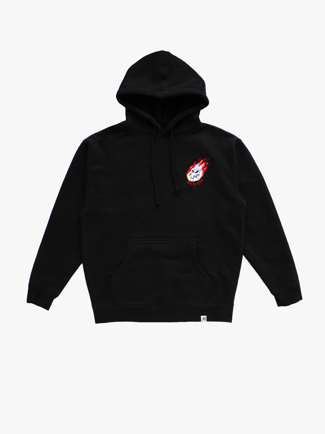"MEDIUM" Burning Skull Logo Hoodie (Black)