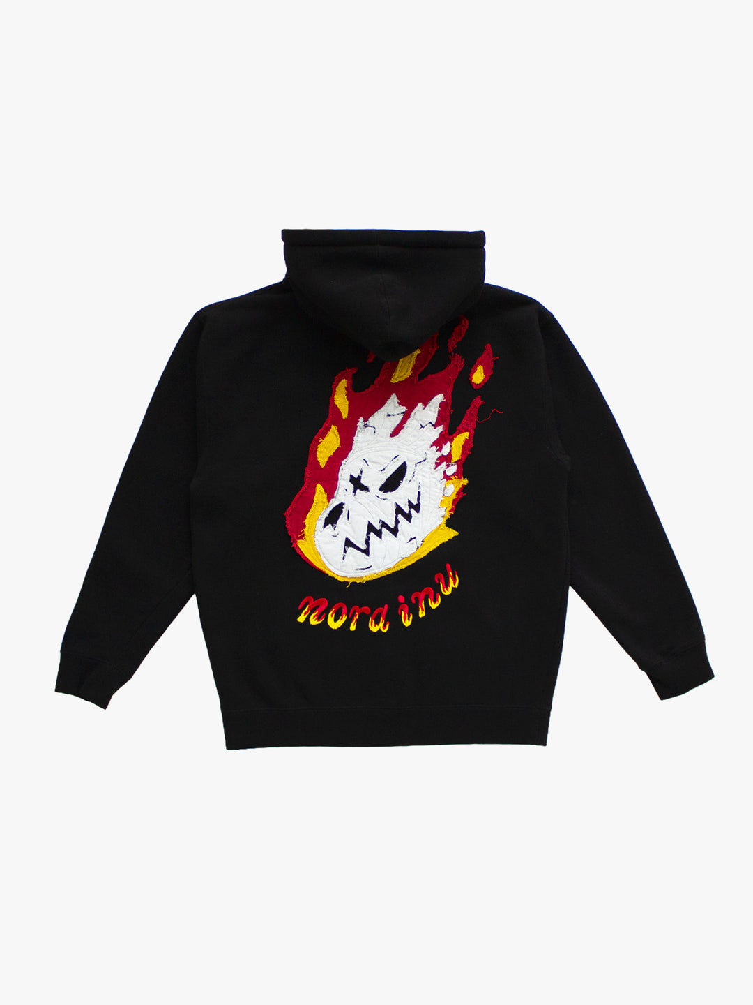 "MEDIUM" Burning Skull Logo Hoodie (Black)