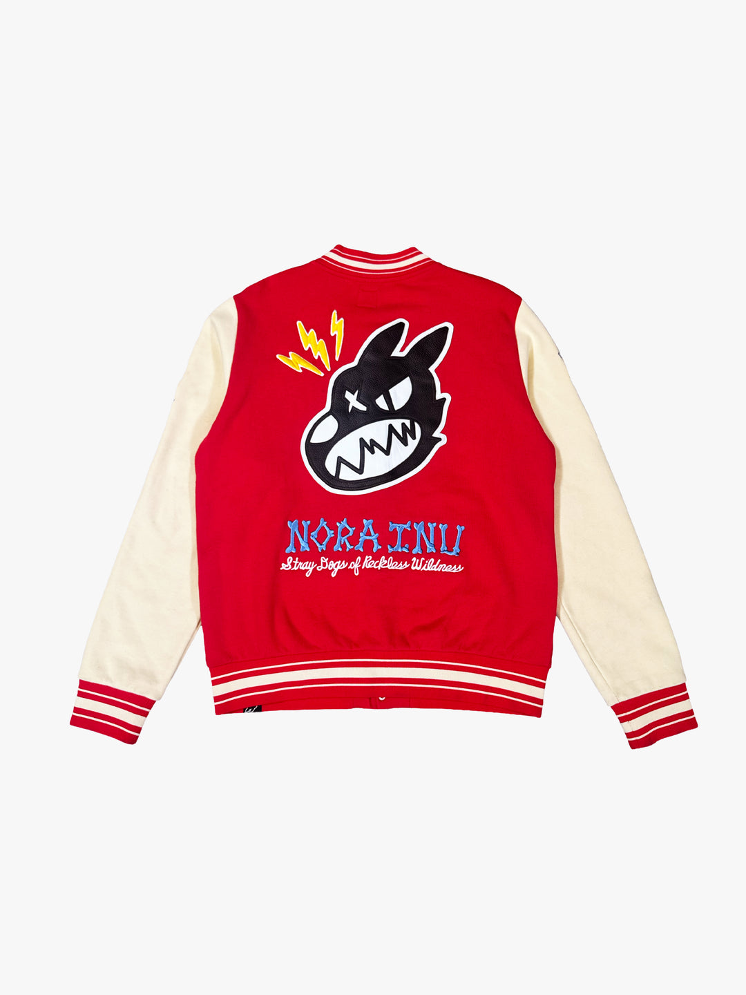 "MEDIUM" Dual Logo Letterman Jacket (Red)