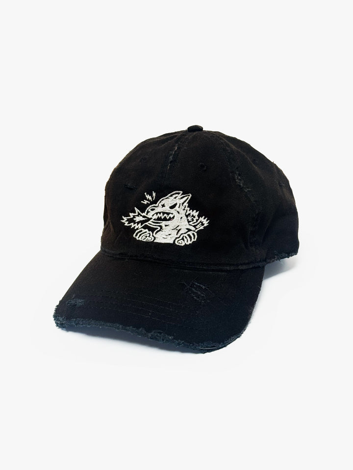 Distressed Kaiju Logo Cap (Black)