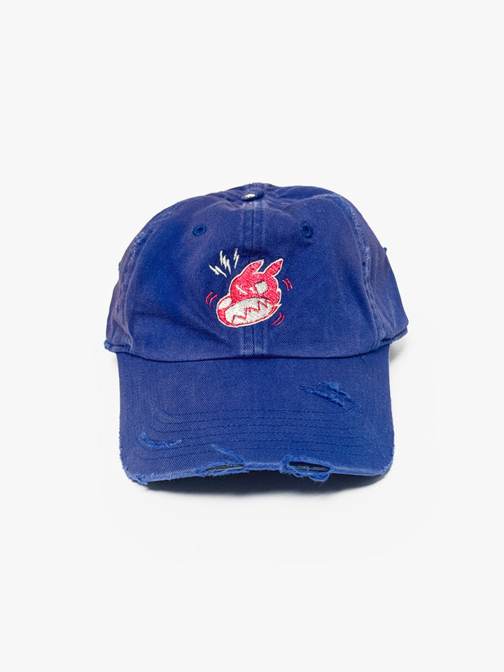 Distressed Multi Color Logo Cap (Blue)