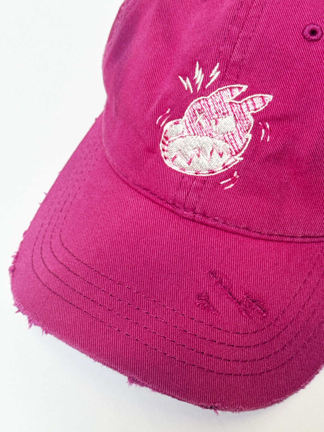Distressed Multi Color Logo Cap (Plum)