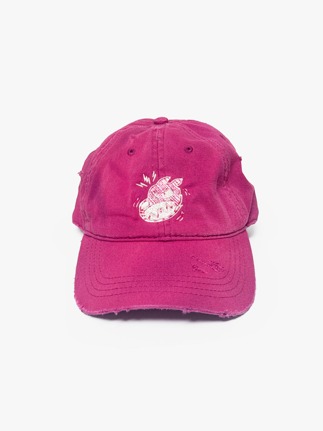 Distressed Multi Color Logo Cap (Plum)