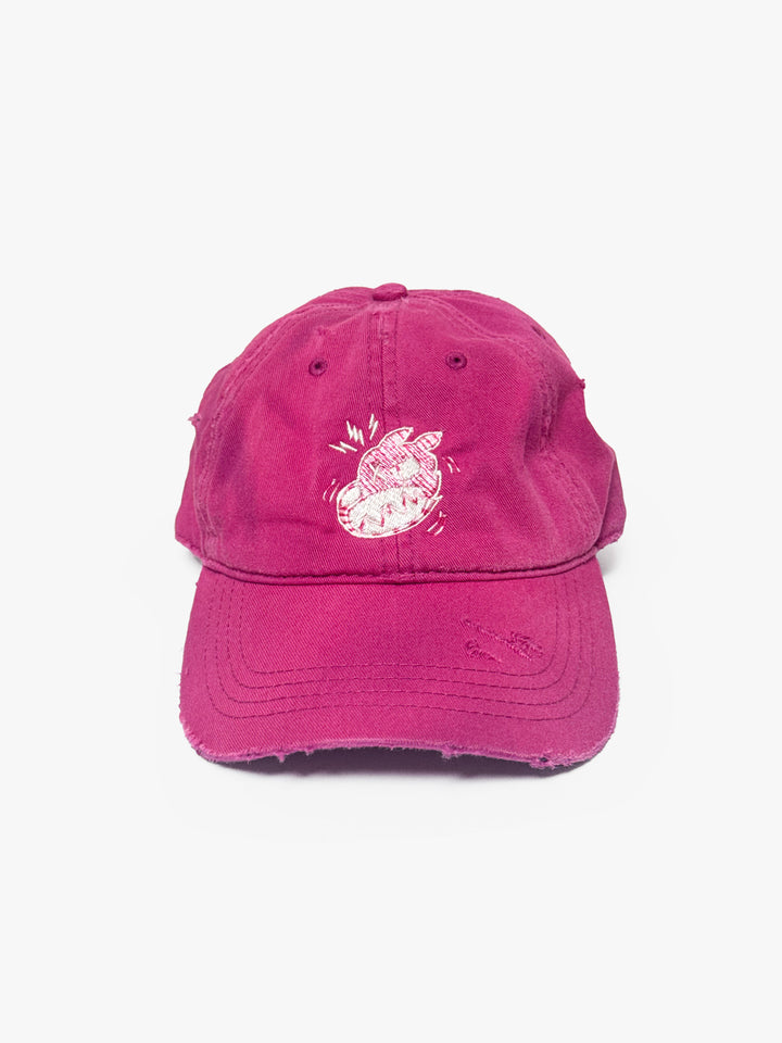 Distressed Multi Color Logo Cap (Plum)