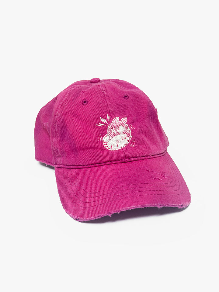 Distressed Multi Color Logo Cap (Plum)