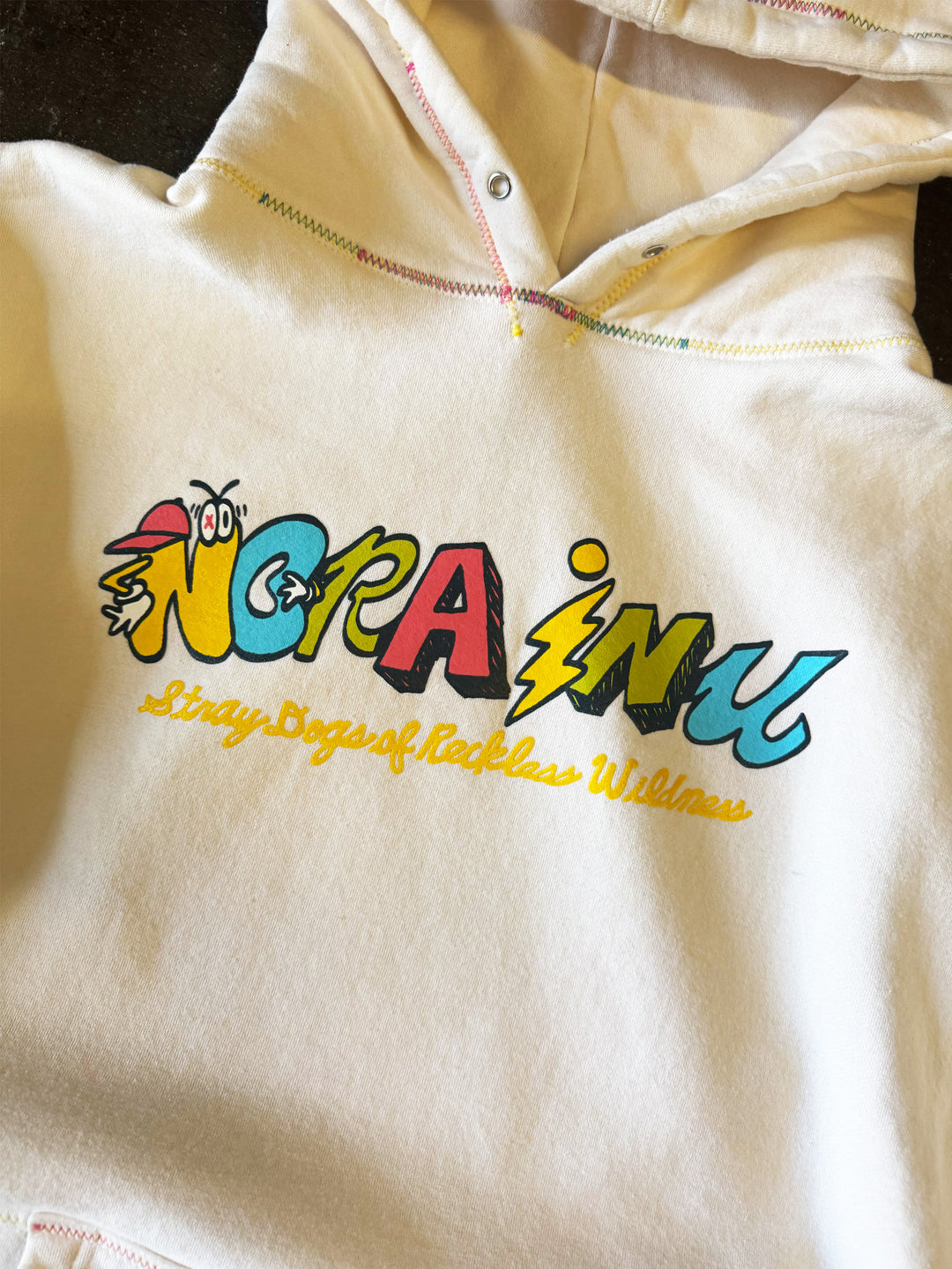 Remixed "XL" Cartoon Collage Logo Hoodie (Cream)