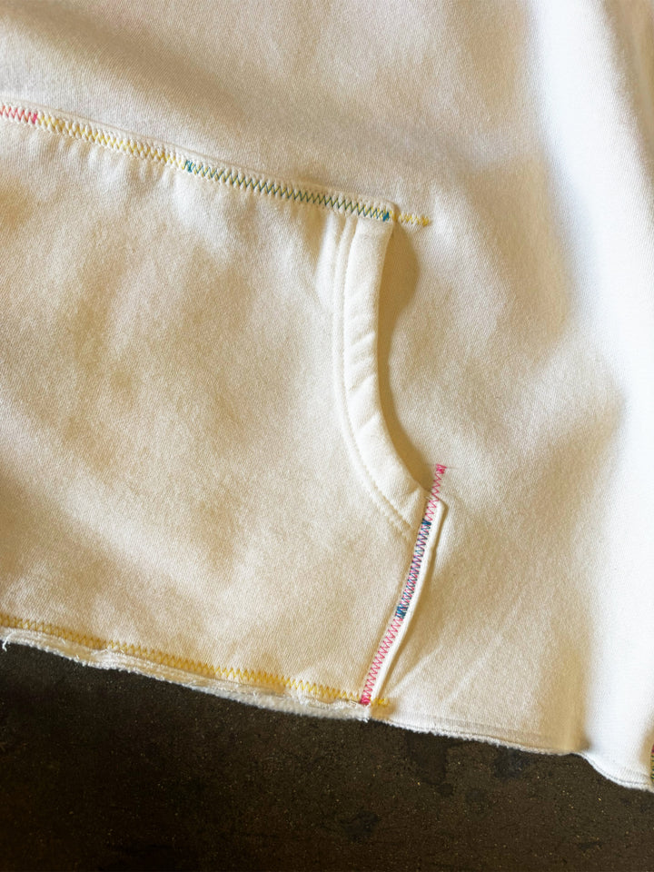Remixed "XL" Cartoon Collage Logo Hoodie (Cream)