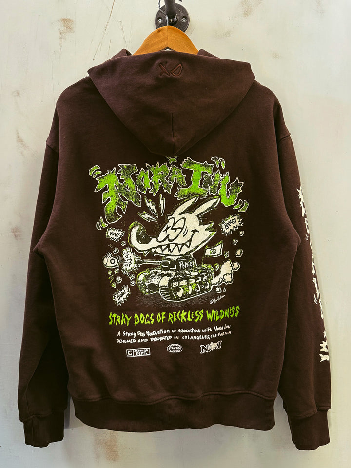 "MEDIUM" Tank Head Hoodie (Brown)