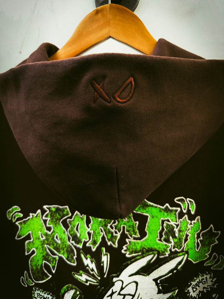 "MEDIUM" Tank Head Hoodie (Brown)