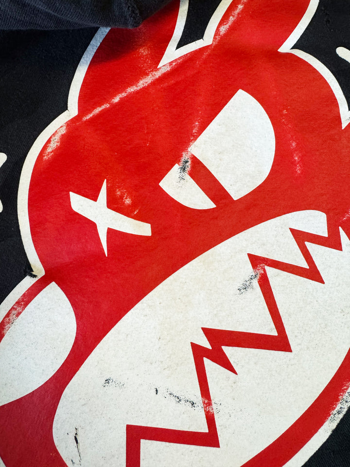Cropped "XL" Red X Hoodie (Black Camo)