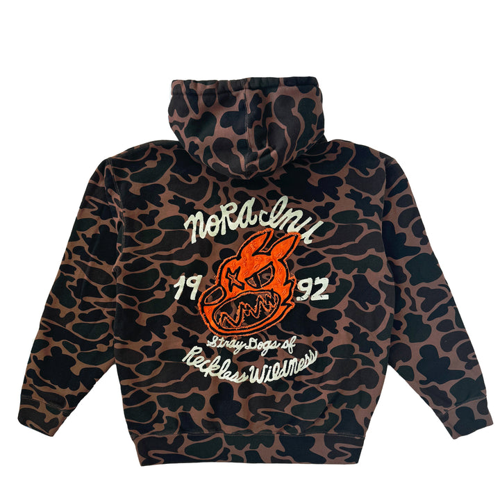 "MEDIUM" Torn Sketch Logo Hoodie (Duck Camo)