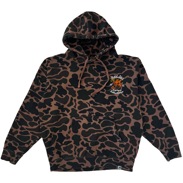 "MEDIUM" Torn Sketch Logo Hoodie (Duck Camo)