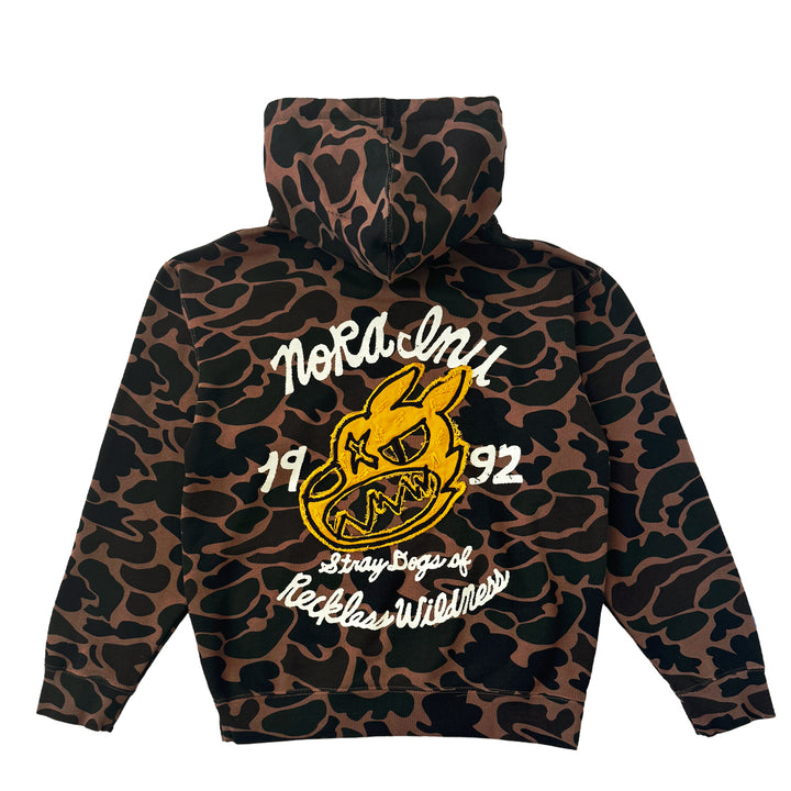 "SMALL" Torn Sketch Logo Hoodie (Duck Camo)