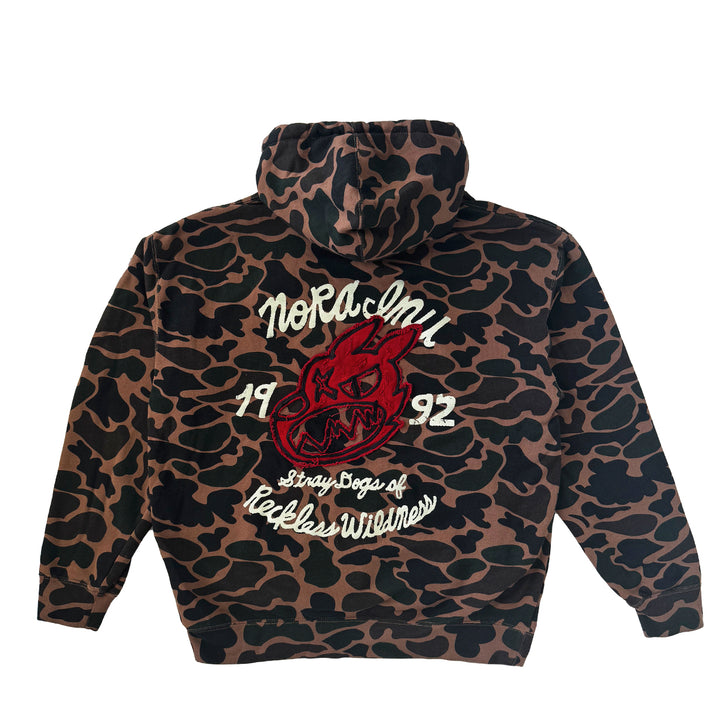 "LARGE" Torn Sketch Logo Hoodie (Duck Camo)
