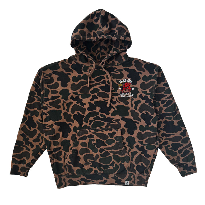 "LARGE" Torn Sketch Logo Hoodie (Duck Camo)
