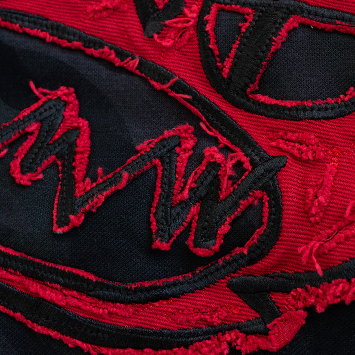 "MEDIUM" Torn Sketch Logo Hoodie (Black Camo)