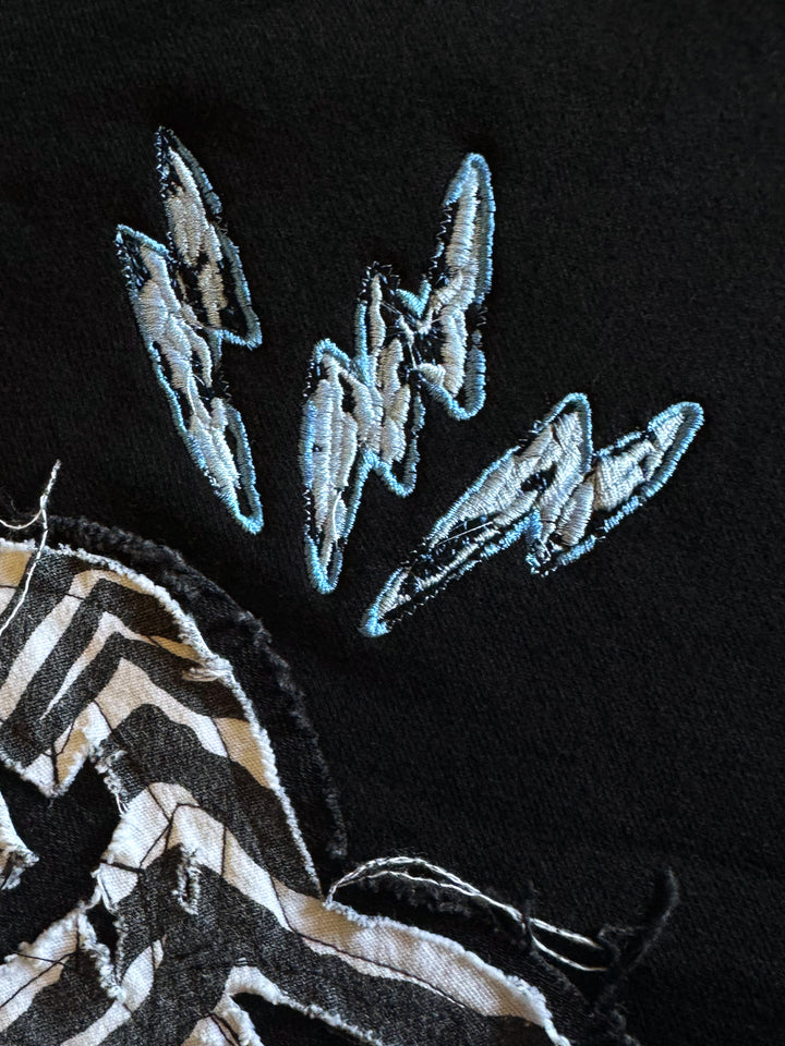 "2XL" Zebra Skull Logo Zip Hoodie (Black)