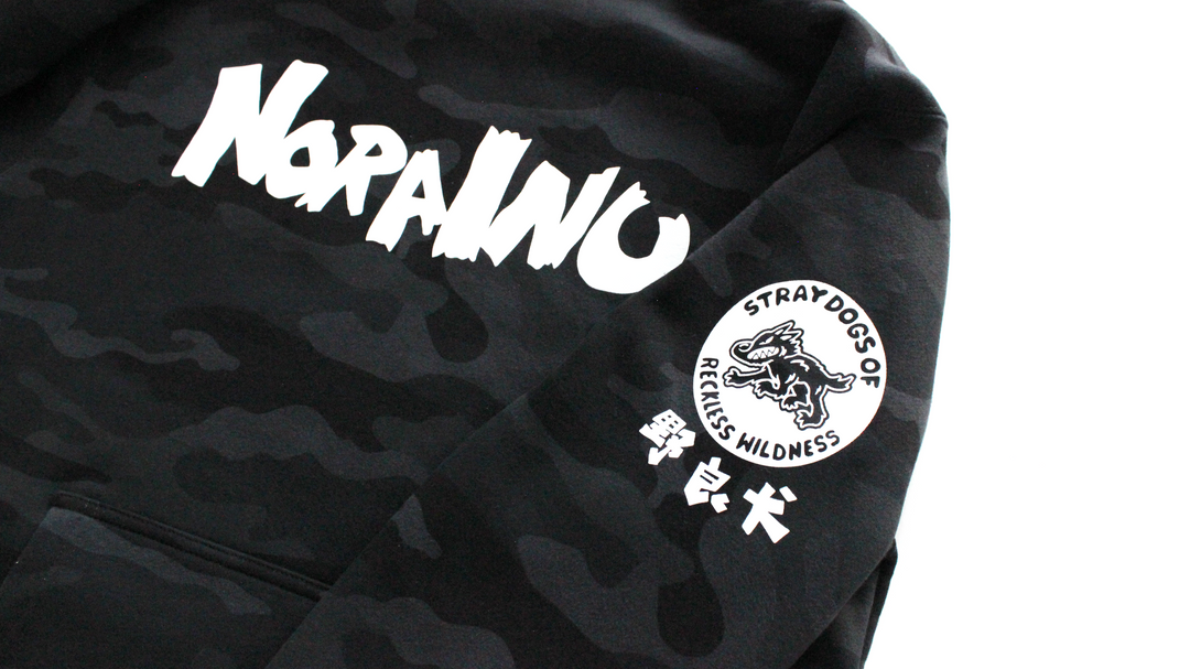 "MEDIUM" Nora Inu Logo Hoodie (Black Camo)