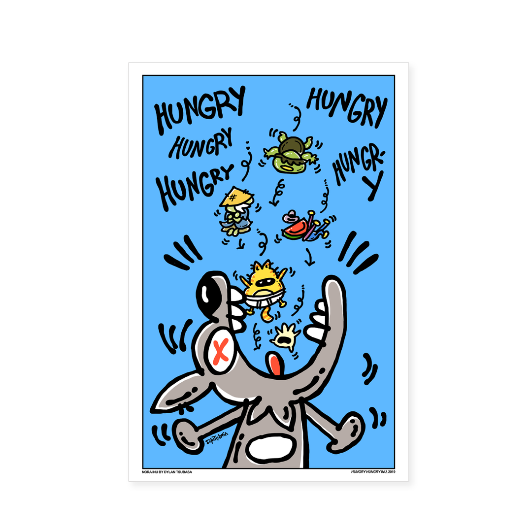 "Hungry Hungry Inu" Art Print
